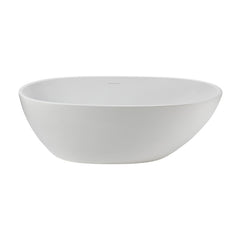 60’’ oval matte white freestanding bathtub