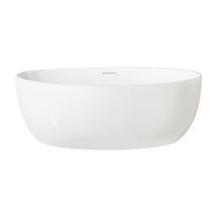 60'' glossy white freestanding bathtub
