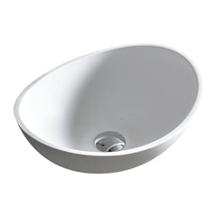 13’’X16’’ oval solid surface vessel sink