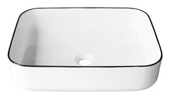 15’’X19’’ rectangular porcelain vessel sink