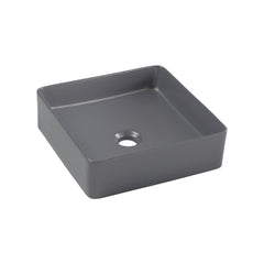 14’’X14’’ dark grey square porcelain vessel sink