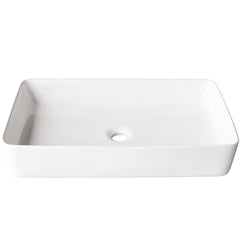 13’’X23’’ rectangular white porcelain vessel sink