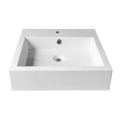 17’’X17’’ square polymer vessel sink