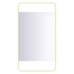 20’’X38’’ brushed brass (gold) framed rectangular mirror with round corner