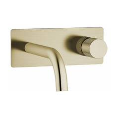 Brushed Brass (Gold) Industrial Wall Faucet