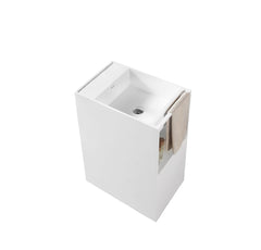 23’’X15’’ pedestal solid surface lavatory