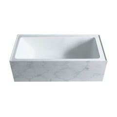 70’’ rectangular freestanding bathtub