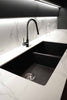 Contemporary Charm: MONROE-BK Matte Black Faucet for Traditional and Modern Kitchens.