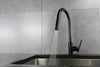 Unparalleled Style: MONROE-BK Matte Black Faucet for Traditional and Contemporary Kitchens.