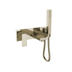 Brushed Brass (Glod) Wall Mounted Square Tub Faucet
