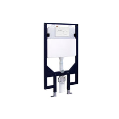 4'' white wall mounted and dual-flush tank