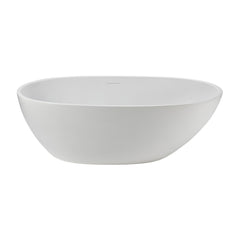 66’’ oval matte white freestanding bathtub