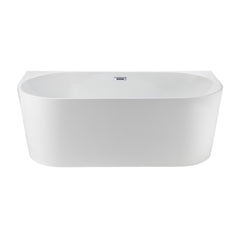 66’’ glossy white freestanding bathtub
