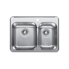 1 1/2 bowls, 28''X21'', top mount kitchen sink
