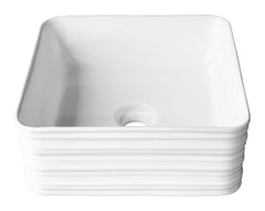 Vasque carrée en porcelaine 15''X15''