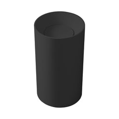 Lavabo piédestal rond en surface solide noir mat 20''X20''X36''