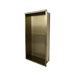 12X24 Brushed Brass (Gold) Shower Niche With Shelf
