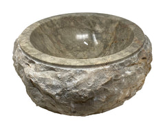 15’’X15’’ round marble vessel sink