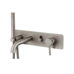 Wall Mounted Brushed Nickel Round Tub Faucet