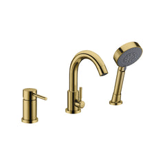 Brushed brass (gold) Modern Round Pcs Bathtub Faucet