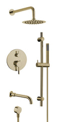 (wait) Brushed brass (Gold) Round Bath & Shower Kit II