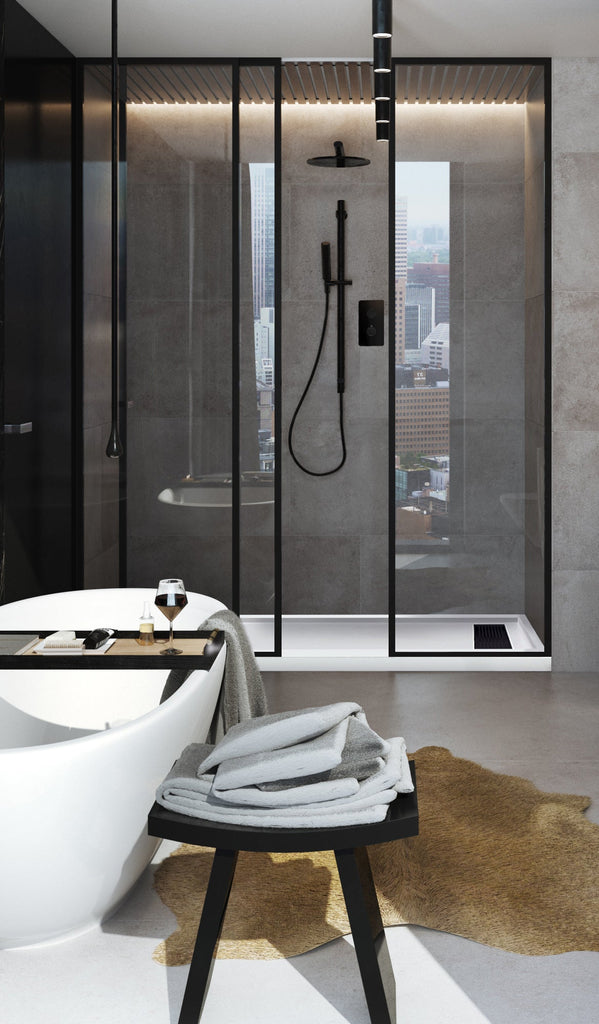 Enjoy a luxurious shower experience with our modern faucet set