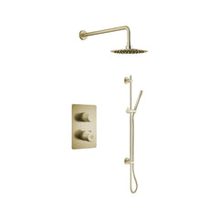 Brushed brass (Gold) Round Freestanding Faucet